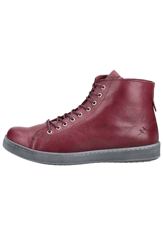 Andrea Conti Sneaker Leder Rot/Grau