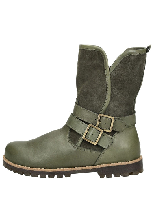 Andrea Conti Stiefel Leder Oliv Warmfutter