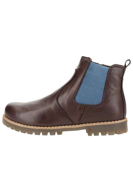 Andrea Conti Stiefelette Leder/Textil Braun/Blau