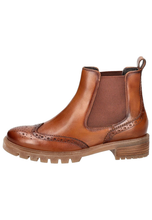 ara Stiefelette Leder/Textil Cognac Warmfutter
