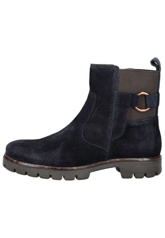 ara Stiefelette Veloursleder Blau Warmfutter