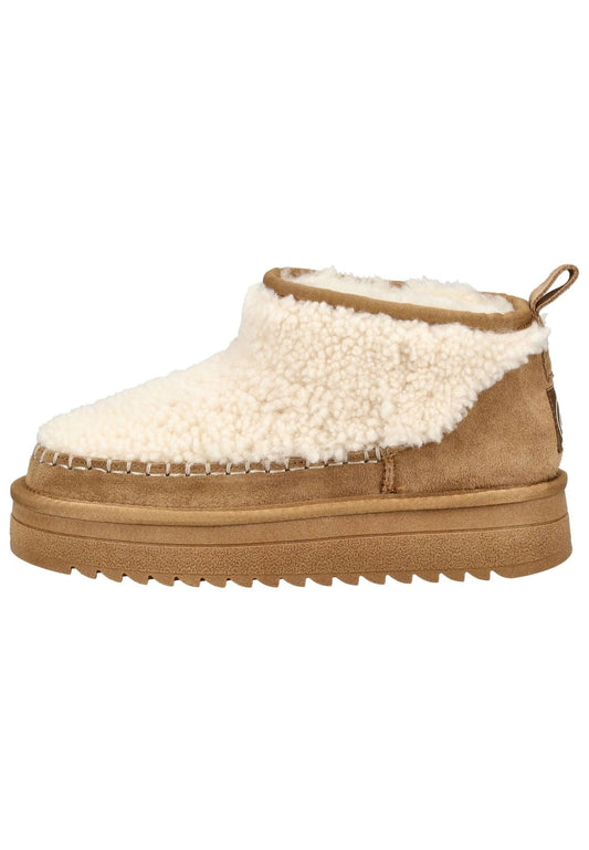 ara Stiefelette Veloursleder/Textil Braun/Beige Warmfutter