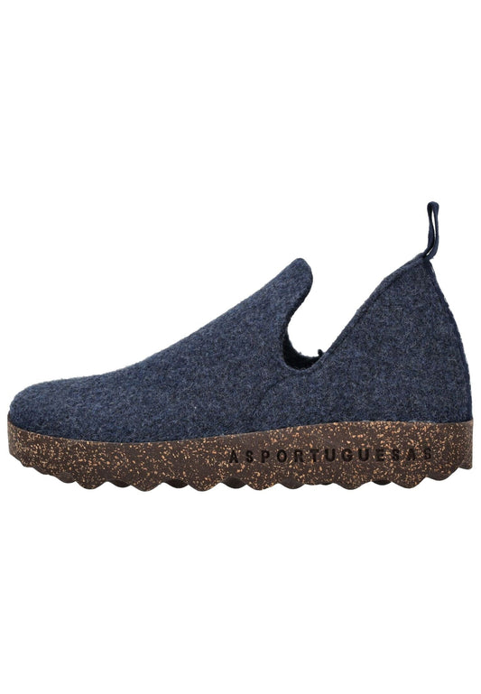 ASPORTUGUESAS Hausschuhe Filz Blau