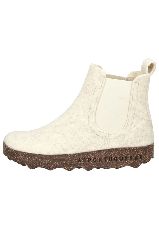 ASPORTUGUESAS Stiefelette Filz Weiß