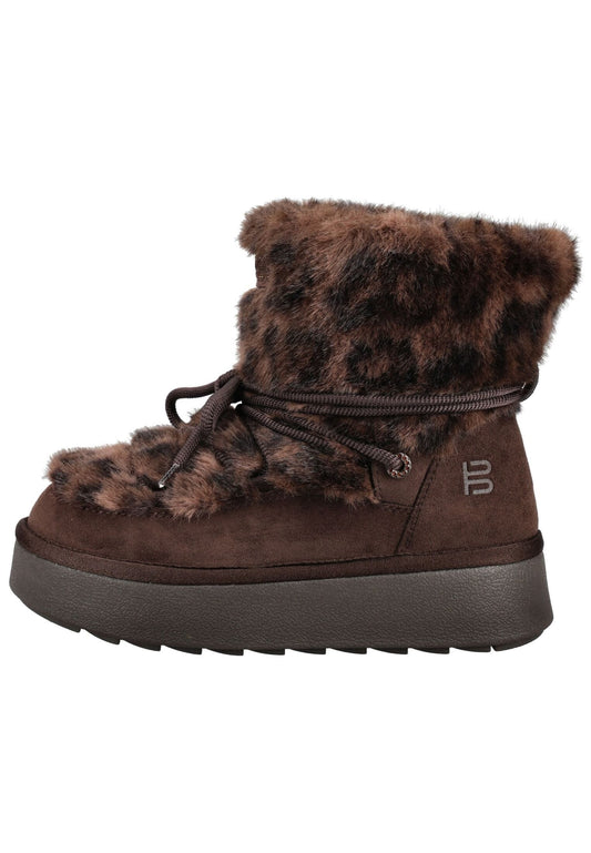 Bagatt Stiefelette Lederimitat/Textil Dunkelbraun Warmfutter