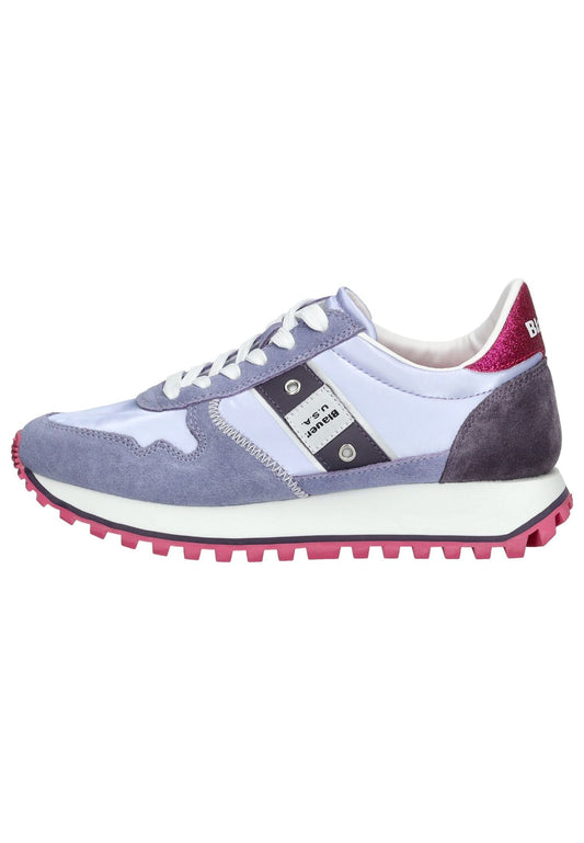 Blauer Sneaker Veloursleder/Textil Lila