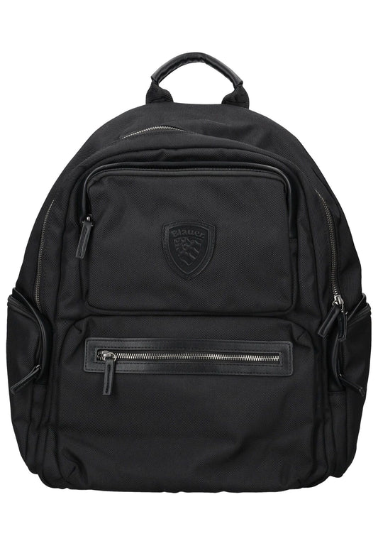 Blauer Taschen Lederimitat Schwarz