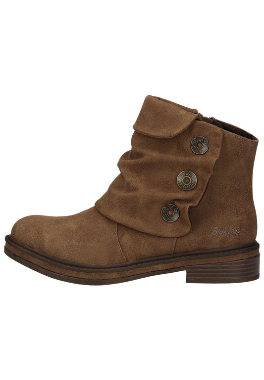 Blowfish Stiefelette Lederimitat Mittelbraun
