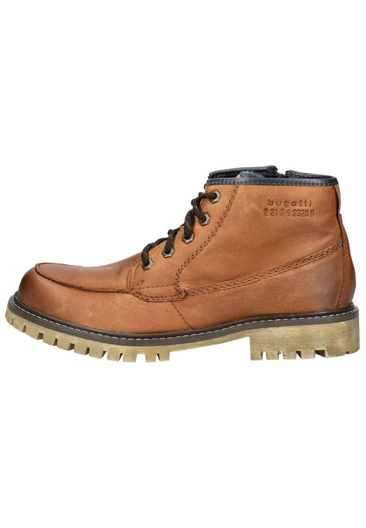 Bugatti Stiefelette Leder Cognac Warmfutter