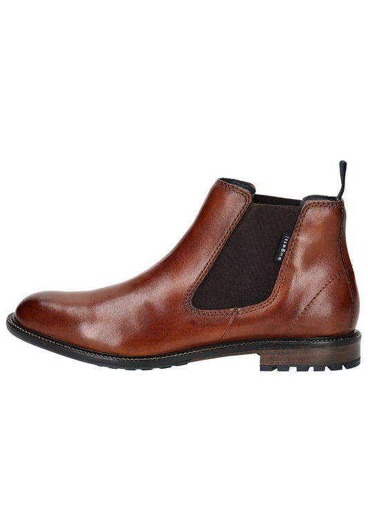Bugatti Stiefelette Leder/Textil Cognac