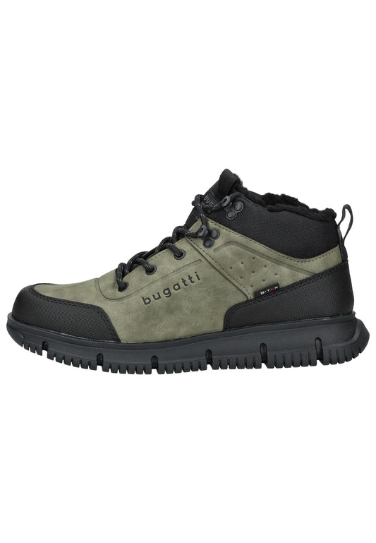 Bugatti Stiefelette Lederimitat Grün/Schwarz Warmfutter