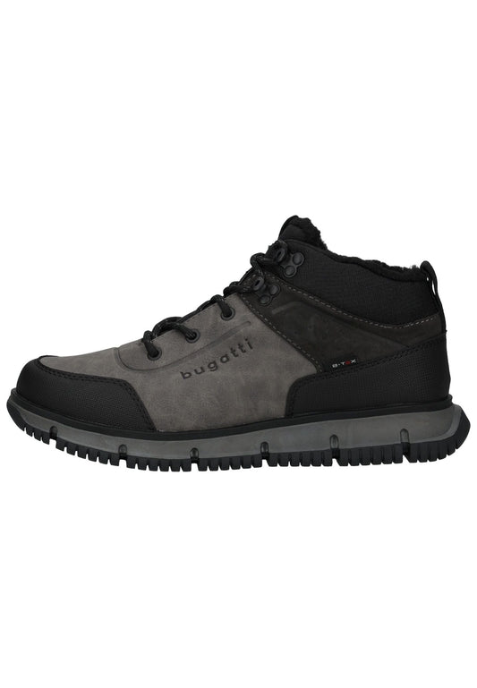 Bugatti Stiefelette Lederimitat Schwarz/Grau Warmfutter