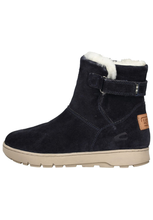 camel active Stiefelette Veloursleder Blau Warmfutter