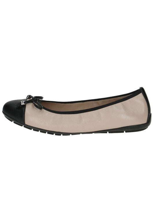 Caprice Ballerinas Leder/Synthetik Beige/Schwarz