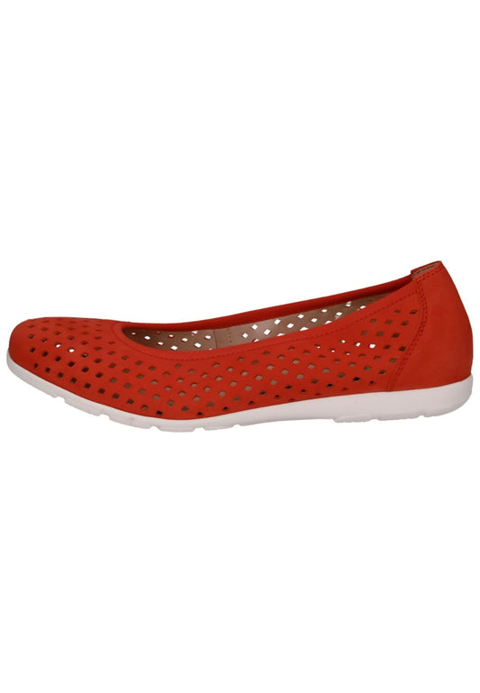 Caprice Ballerinas Veloursleder Orange