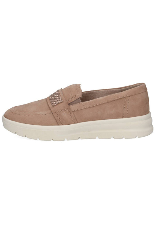 Caprice Slipper Veloursleder Sand