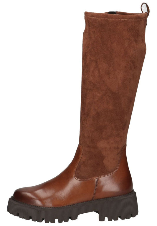 Caprice Stiefel Leder/Textil Cognac Warmfutter