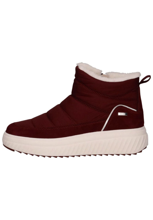 Caprice Stiefelette Leder/Textil Bordeaux Warmfutter