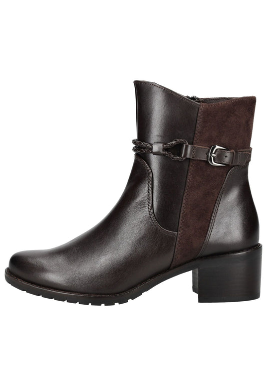 Caprice Stiefelette Leder/Textil Dunkelbraun Warmfutter