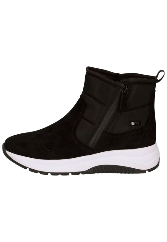 Caprice Stiefelette Leder/Textil Schwarz Warmfutter