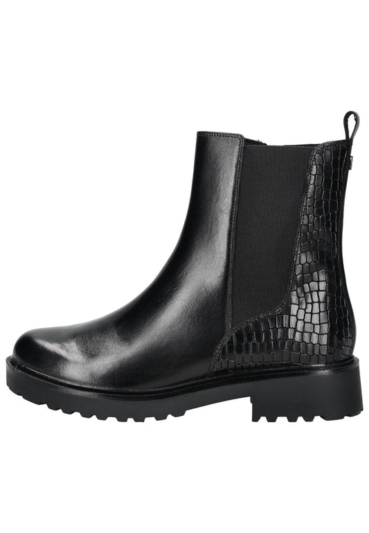 Caprice Stiefelette Leder/Textil Schwarz Warmfutter