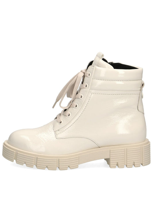Caprice Stiefelette Leder Weiß Lack