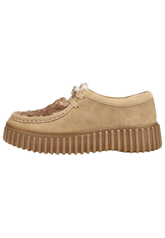 Clarks Halbschuhe Veloursleder Sand