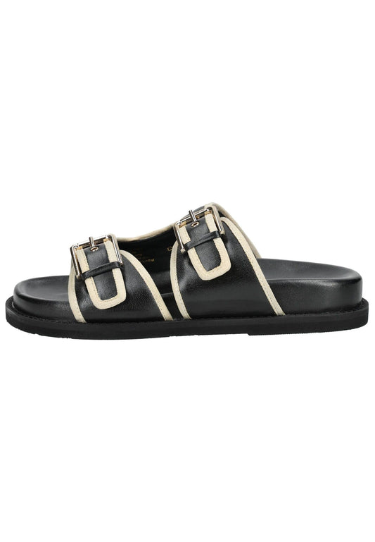 CopenhagenShoes Pantoletten Leder Schwarz/Weiß
