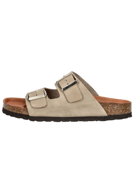 Cosmos Comfort Pantoletten Leder Taupe