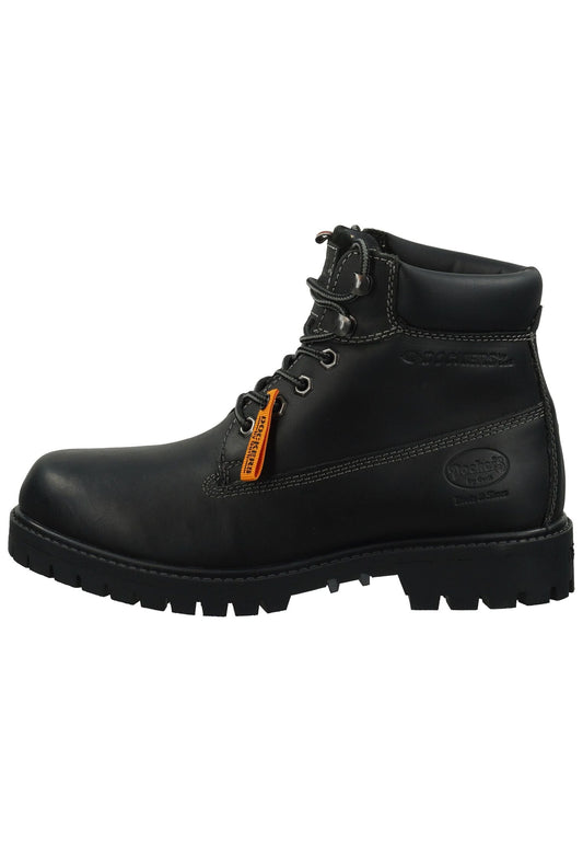 Dockers Stiefelette Leder Schwarz Warmfutter