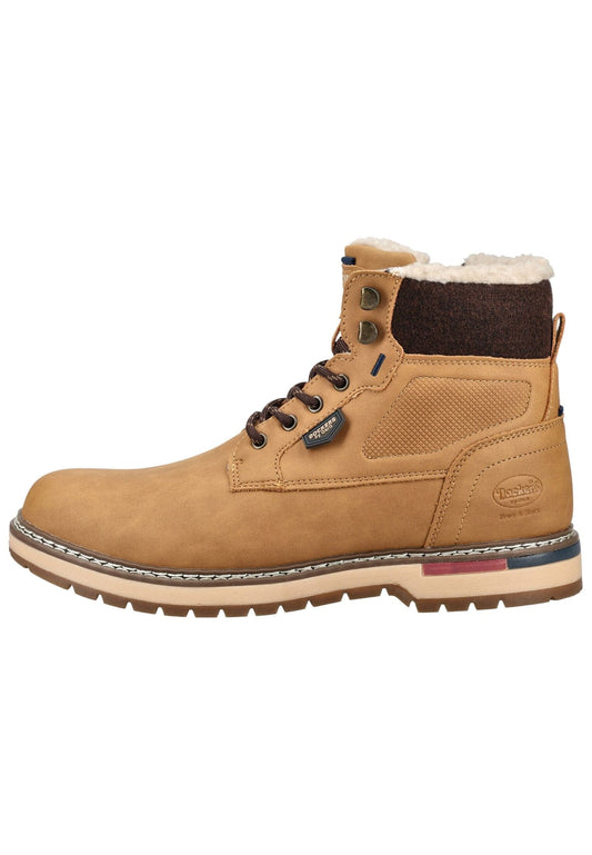 Dockers Stiefelette Lederimitat Golden Tan Warmfutter