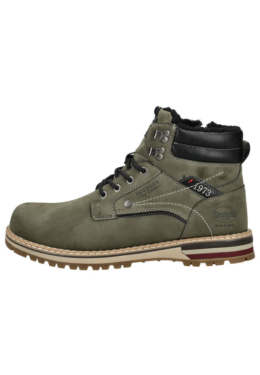 Dockers Stiefelette Lederimitat Olive Warmfutter