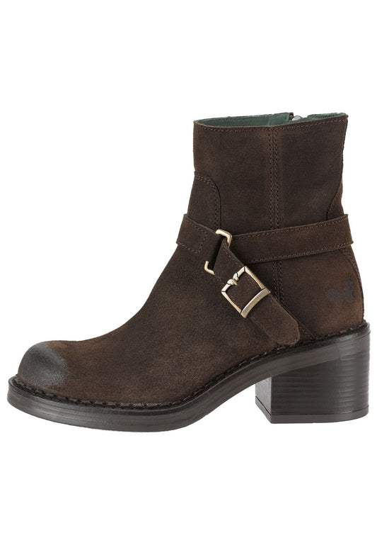 FELMINI Stiefelette Veloursleder Dunkelbraun