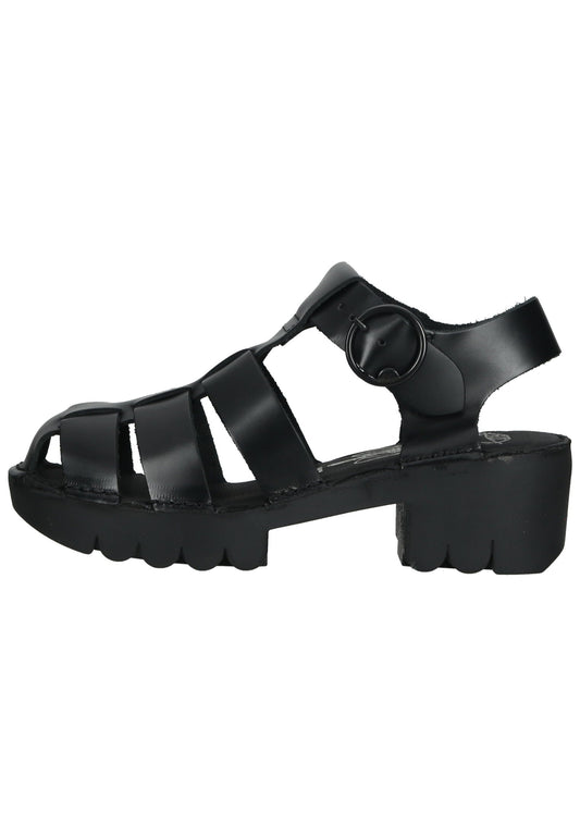 FLY London Sandalen Leder Schwarz