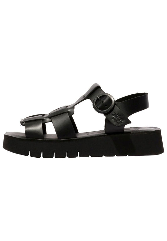 FLY London Sandalen Leder Schwarz