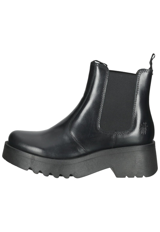 FLY London Stiefelette Leder Schwarz
