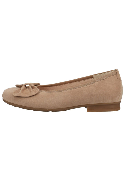 Gabor Comfort Ballerinas Veloursleder Sand