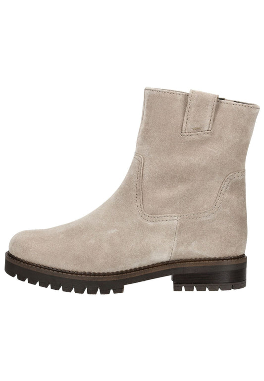 Gabor Comfort Stiefelette Veloursleder Beige
