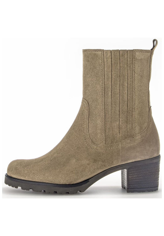 Gabor Comfort Stiefelette Veloursleder Mittelbraun