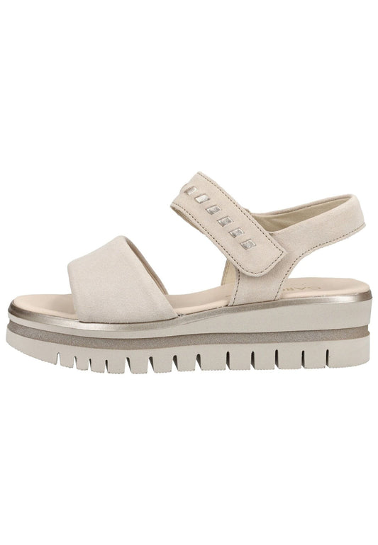 Gabor Sandalen Leder Beige/Gold