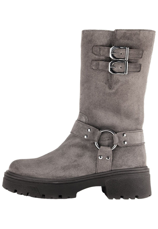 Gabor Stiefel Veloursleder Braun/Grau Warmfutter