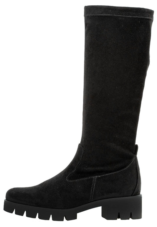 Gabor Stiefel Veloursleder/Microfaser Schwarz