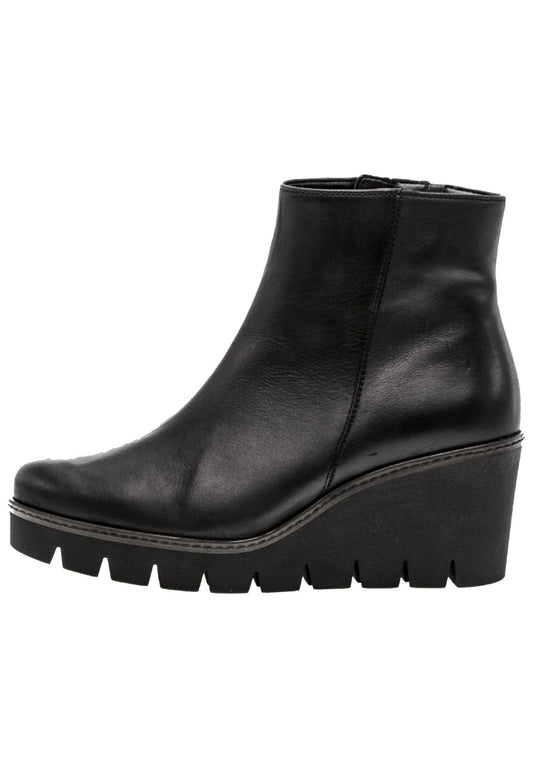 Gabor Stiefelette Glattleder Schwarz