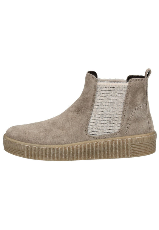 Gabor Stiefelette Veloursleder/Textil Dunkelbeige