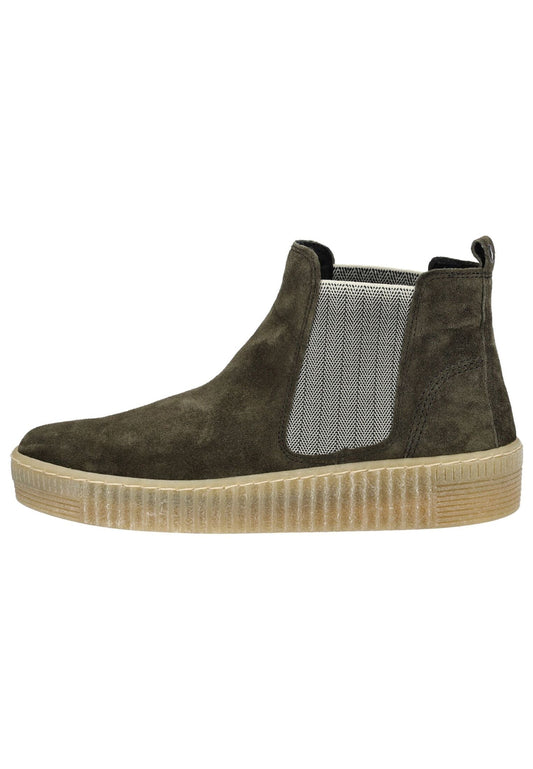 Gabor Stiefelette Veloursleder/Textil Dunkelgrün