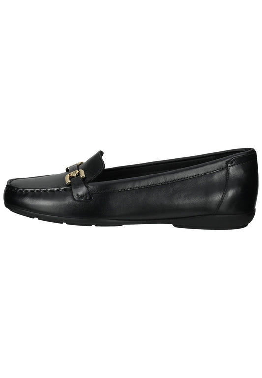 Geox Mokassin Glattleder Schwarz
