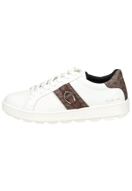 Geox Sneaker Leder/Textil Weiß/Braun
