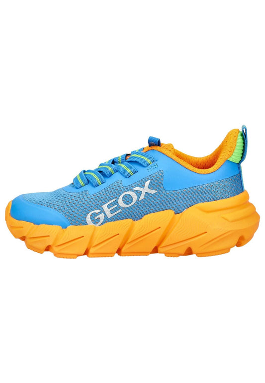 Geox Sneaker Lederimitat/Textil Blau/Orange