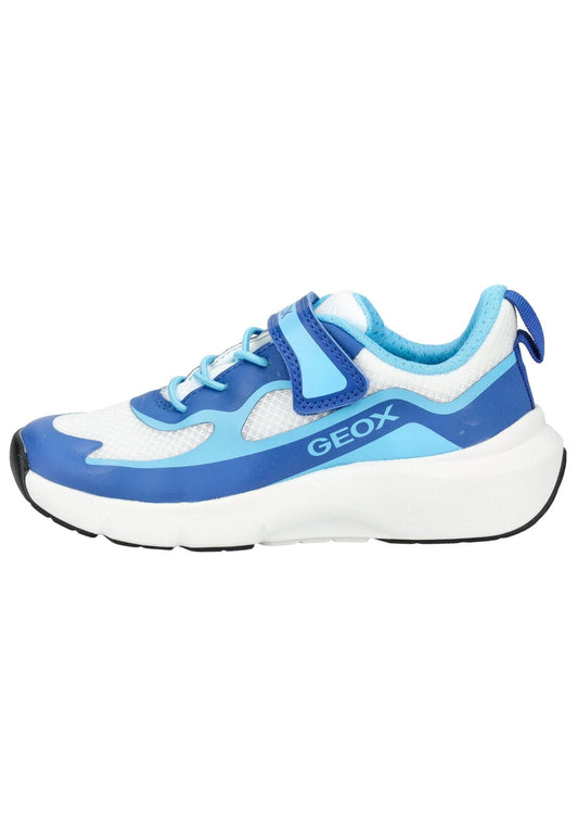Geox Sneaker Lederimitat/Textil Weiß/Blau