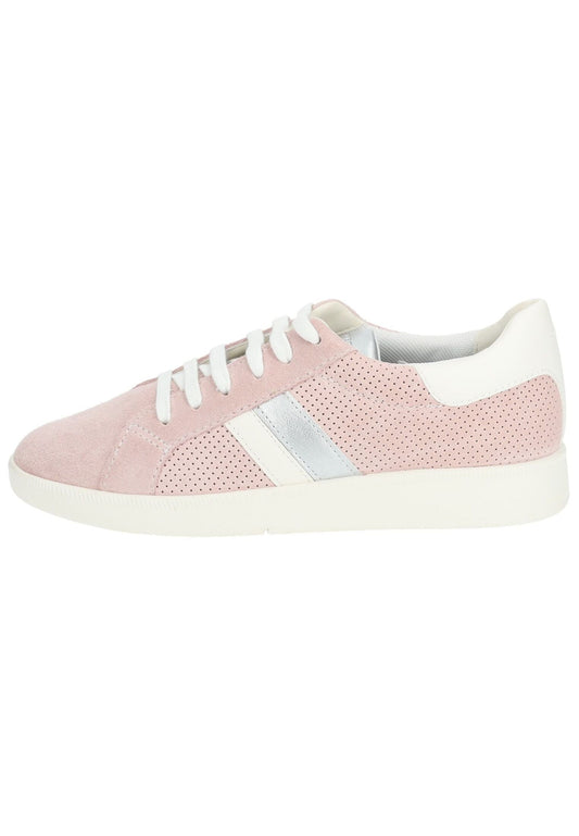 Geox Sneaker Veloursleder/Synthetik Rosa/Weiß